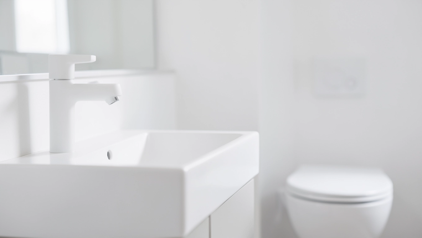 biała armatura do łazienki