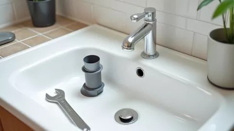 montaż syfonu do umywalki